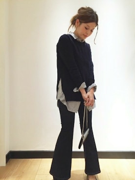 「FRAME DENIM（フレームデニム）のアイテム」を使った、HIROさん（レディース・164cm）の秋コーディネート