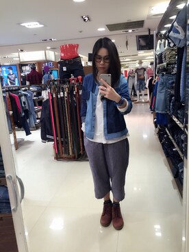 「Gozo（ゴソ）のアイテム（トップス）」を使った、Miruco Tsai🇹🇼さん（レディース・162cm）の春コーディネート