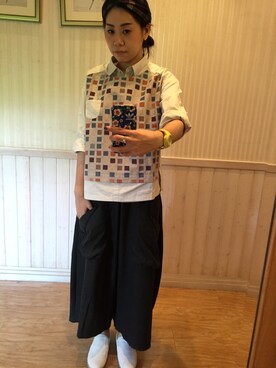 「Gozo（ゴソ）のアイテム（トップス）」を使った、Miruco Tsai🇹🇼さん（レディース・162cm）の秋コーディネート