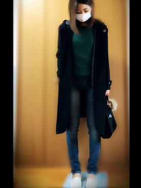 「ラフスタイル」｜「アイテム（ダッフルコート）」を使った、taekoさん（レディース・169cm）の秋コーディネート