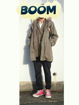 「BACK NUMBER（バックナンバー）のアイテム（モッズコート）」を使った、けんぼーさん（メンズ・175cm）の冬コーディネート