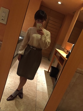 「軽井沢」｜なつみさん（レディース・151cm）の秋コーディネート