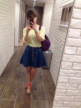 「Marc by Marc Jacobs（マークバイマークジェイコブス）のアイテム（アクセサリー）」を使った、kanadeさん（レディース・156cm）の春コーディネート