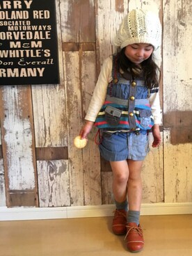 「BOOFOOWOO」｜「アイテム（ワンピース/ドレス）」を使った、enri_koさん（キッズ・100cm）の春コーディネート