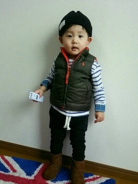 「ボーダーTシャツ」｜K-Bさん（キッズ・90cm）の春コーディネート