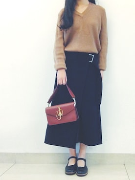 「JW Anderson（ジェイダブリューアンダーソン）のアイテム（スカート）」を使った、xiaomLeeさん（レディース・170cm）の春コーディネート