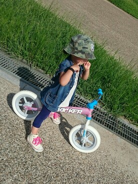 「e.a.B（エーアーベー）のアイテム（ワンピース/ドレス）」を使った、Yuka Okamotoさん（キッズ・90cm）の夏コーディネート