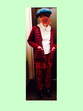 「HELL CAT PUNKS（ヘルキャットパンクス）のアイテム（パンツ）」を使った、うなぎ氏さん（レディース・160cm）の冬コーディネート