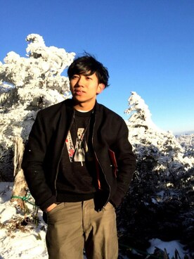 「SKOOKUM（スクーカム）のアイテム（ブルゾン）」を使った、MY TAKE FAVORITEさん（メンズ・172cm）の冬コーディネート