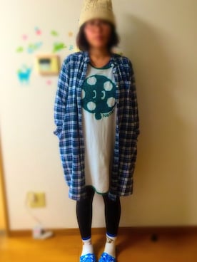 「花見」｜「アイテム（ニットキャップ/ビーニー）」を使った、なっつんさん（レディース・159cm）の春コーディネート