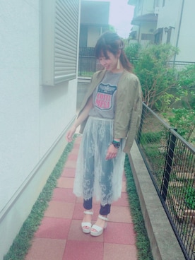 「アイテム（MA-1）」を使った、nonさん（レディース・155cm・20代）の春コーディネート