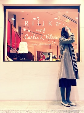 「アイテム（バレエシューズ）」を使った、Nさん（レディース・173cm）の秋コーディネート