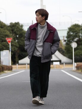 「tricker's」｜「アイテム（ダウンジャケット/コート）」を使った、リョさん（メンズ・165cm）の冬コーディネート