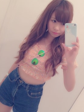 「海スタイル」｜「アイテム（その他トップス）」を使った、tomomi ➹さん（レディース・150cm）の夏コーディネート