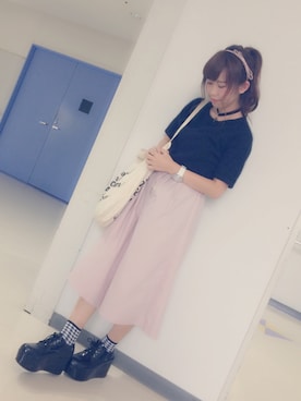 「EBELE MOTION（エベルモーション）のアイテム（パンツ）」を使った、tomomi ➹さん（レディース・150cm）の秋コーディネート