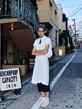 「SOU･SOU（ソウ・ソウ）のアイテム」を使った、吉岡 レオさん（メンズ・175cm）の夏コーディネート