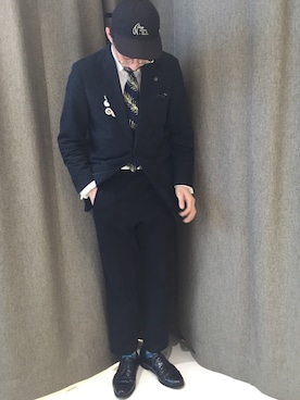 「アイテム（ファッション雑貨）」を使った、吉岡 レオさん（メンズ・175cm）の秋コーディネート