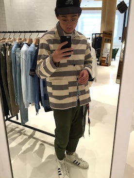 「HUMAN MADE（ヒューマンメード）のアイテム（ジャケット/アウター）」を使った、吉岡 レオさん（メンズ・175cm）の春コーディネート