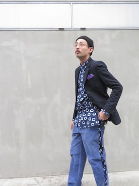 「アイテム（シャツ/ブラウス）」を使った、吉岡 レオさん（メンズ・175cm）の秋コーディネート