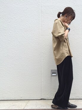 ADAM ET ROPE' 札幌PARCO｜andy使用「LE GLAZIK（【LE GLAZIK】ドルマンシャツ TYS WOMEN）」的時尚穿搭