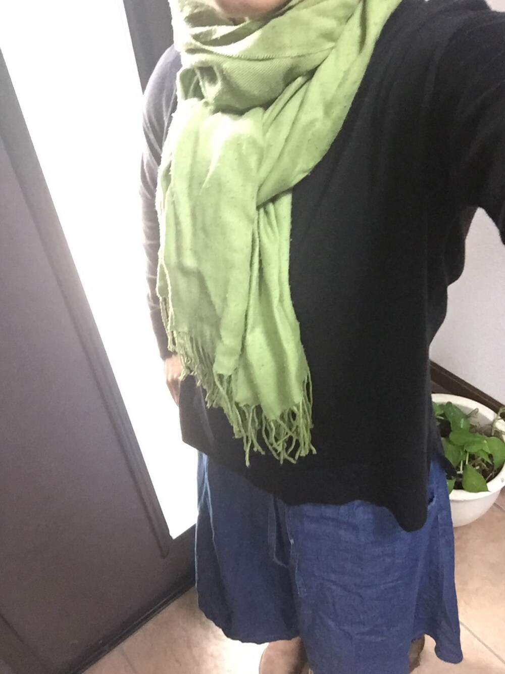 「OZOCのアイテム（その他、グリーン系）」を使った、キャメロンさん（レディース・152cm）の秋コーディネートの1枚目の写真