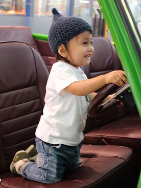 「DENIM BAR（デニム　バー）のアイテム」を使った、saku_n_desuさん（キッズ・80cm）の秋コーディネート