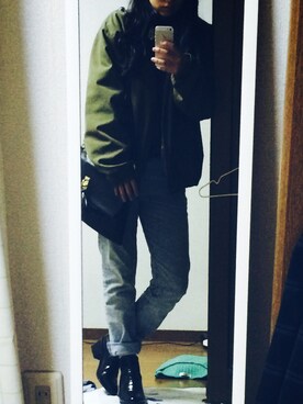 「Ralph Lauren」｜「アイテム（ミリタリージャケット）」を使った、kamakoさん（レディース・153cm）の秋コーディネート