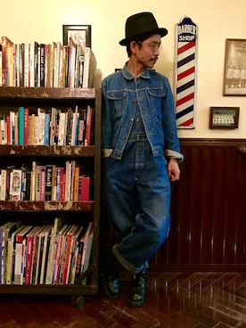 「アイテム（オールインワン・サロペット）」を使った、kuroさん（メンズ・163cm・20代）の春コーディネート