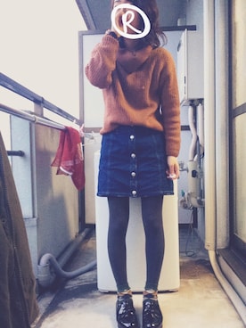 「Honeys（ハニーズ）のアイテム（モッズコート）」を使った、riiさん（レディース・155cm）の冬コーディネート