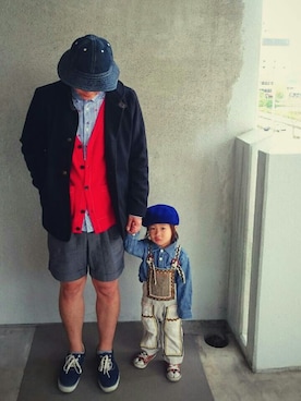 「tk.TAKEO KIKUCHI（ティーケータケオキクチ）のアイテム（ピーコート）」を使った、きんぐ　さん（メンズ・172cm）の冬コーディネート