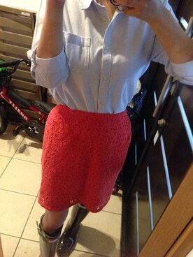 「アイテム（レインシューズ）」を使った、リナさん（レディース・159cm・20代）の夏コーディネート