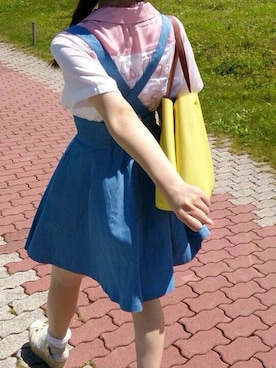 「アイテム（デニムスカート、グレー系）」を使った、れぇかさん（レディース・163cm）の冬コーディネート