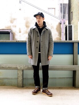 「大阪」｜「アイテム（その他アウター）」を使った、Yasuhiro  Tsukamotoさん（メンズ・170cm）の冬コーディネート