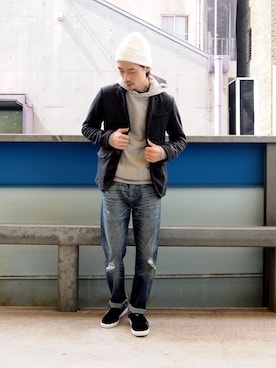 「Jackman（ジャックマン）のアイテム（ジャケット/アウター）」を使った、Yasuhiro  Tsukamotoさん（メンズ・170cm）の秋コーディネート