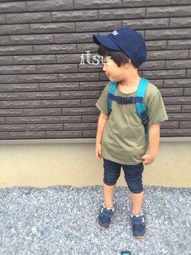 「F.O.KIDS（エフオーキッズ）のアイテム（バッグ）」を使った、itsuさん（キッズ・100cm）の秋コーディネート