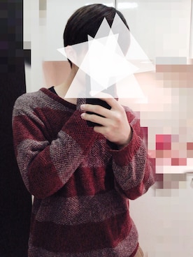 「アイテム（アンダーウェア、ブラック系）」を使った、LnoShikaさん（メンズ・174cm）の冬コーディネート