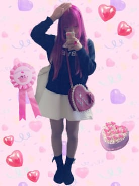 「WC（ダブル シー）のアイテム（ニット/セーター）」を使った、ちゃんさん（レディース・157cm）の秋コーディネート