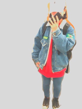 「BOBSON（ボブソン）のアイテム（ジャケット/アウター）」を使った、Akari  Utoさん（レディース・165cm）の春コーディネート