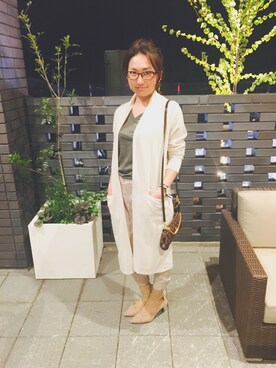 「ダニエルウェリントン」｜「アイテム（その他アウター）」を使った、Kanami Usubaさん（レディース・156cm）の春コーディネート