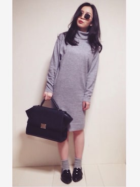 「カシミヤ」｜nachan**さん（レディース・158cm）の冬コーディネート