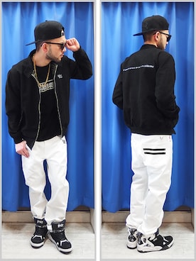 「アイテム（サングラス）」を使った、MA$SAさん（メンズ・173cm）の冬コーディネート