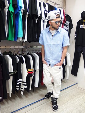 「アイテム（ブレスレット）」を使った、MA$SAさん（メンズ・173cm）の春コーディネート