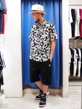 「アイテム（サングラス）」を使った、MA$SAさん（メンズ・173cm）の夏コーディネート