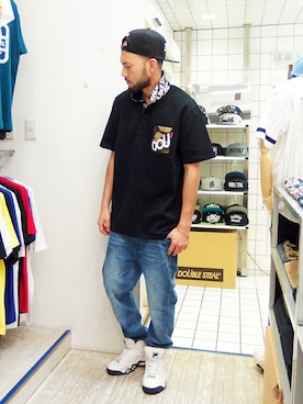 「アイテム（デニムパンツ）」を使った、MA$SAさん（メンズ・173cm）の春コーディネート