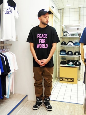 「アイテム（Tシャツ/カットソー）」を使った、MA$SAさん（メンズ・173cm）の夏コーディネート