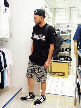 「アイテム（バックパック/リュック）」を使った、MA$SAさん（メンズ・173cm・30代）の夏コーディネート