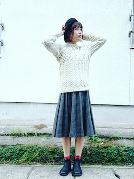 「glaz（グラズ）のアイテム」を使った、LIFEGOESON.さん（レディース・173cm）の秋コーディネート