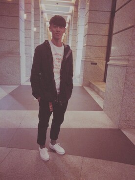 「CLOT（クロット）のアイテム（Tシャツ/カットソー）」を使った、Justinさん（メンズ・183cm）の春コーディネート