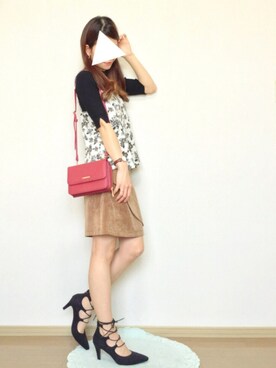「koe（コエ）のアイテム（リング）」を使った、mamoさん（レディース・155cm）の夏コーディネート