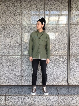 「A.P.C.（アーペーセー）のアイテム（ニットキャップ/ビーニー）」を使った、はやしはやしはやしはやしはやしはやしはやさん（メンズ・177cm）の秋コーディネート